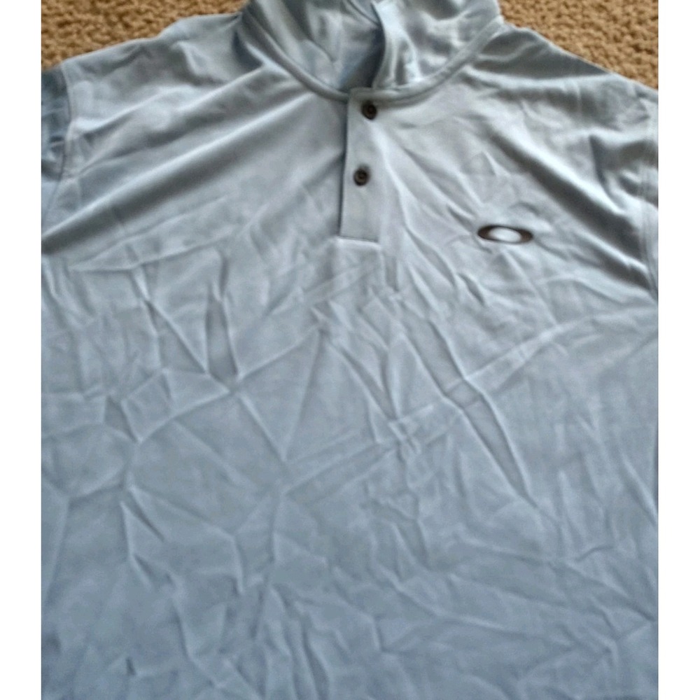 Oakley Hydrolix Polo Shirt Mens Medium Blue Performance Golf
